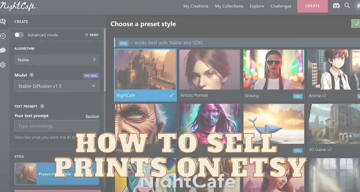 how to sell prints on Etsy