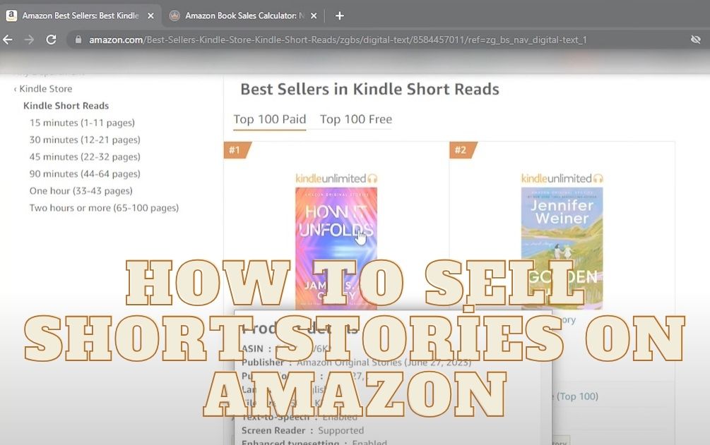 how to sell short stories on Amazon